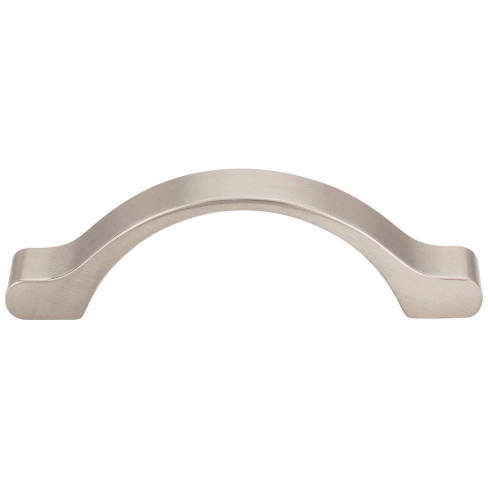 3" Center-to-Center Satin Nickel Arched Seaver Cabinet Pull
