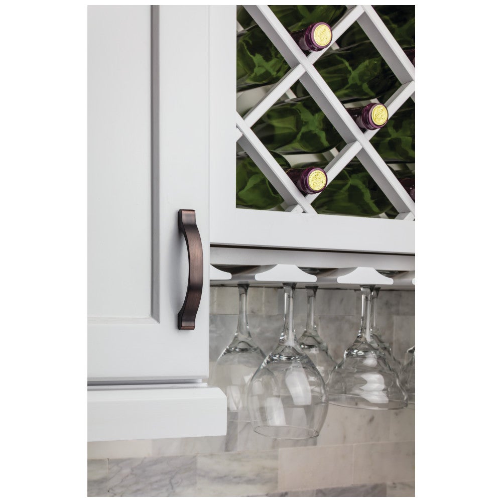 3" Center-to-Center Satin Nickel Arched Seaver Cabinet Pull