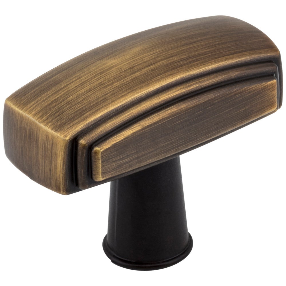 1-9/16" Overall Length Satin Nickel Rectangle Delgado Cabinet Knob