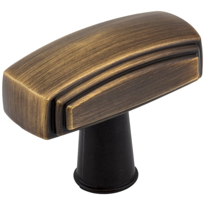 1-9/16" Overall Length Satin Nickel Rectangle Delgado Cabinet Knob