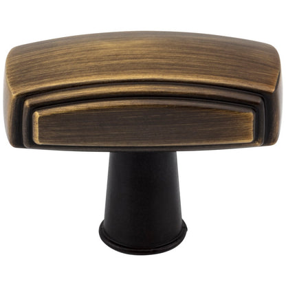 1-9/16" Overall Length Satin Nickel Rectangle Delgado Cabinet Knob