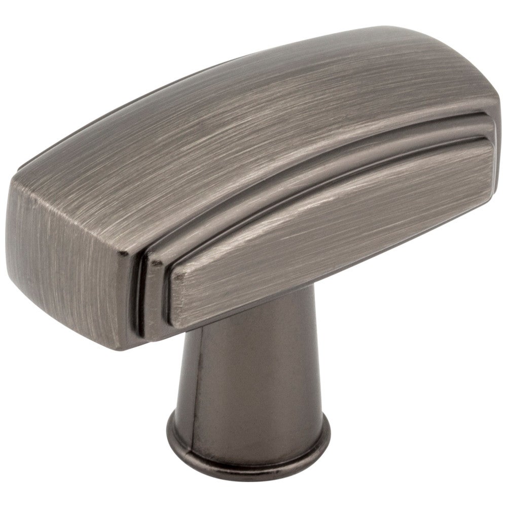 1-9/16" Overall Length Satin Nickel Rectangle Delgado Cabinet Knob