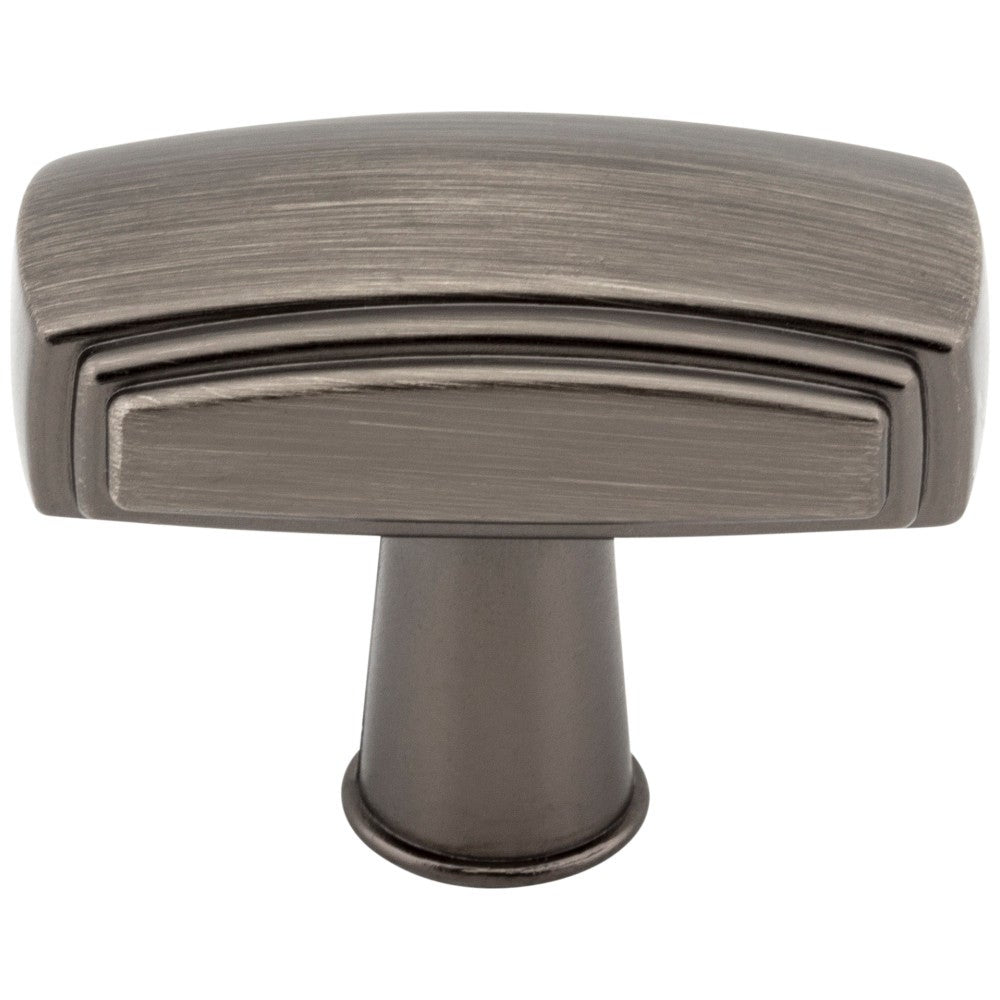 1-9/16" Overall Length Satin Nickel Rectangle Delgado Cabinet Knob