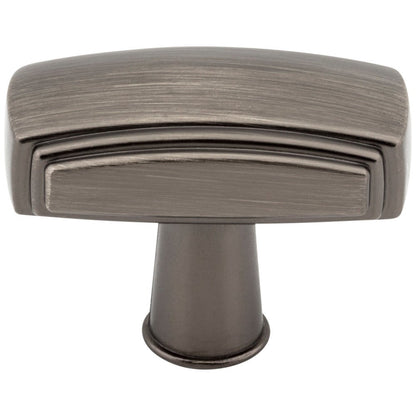 1-9/16" Overall Length Satin Nickel Rectangle Delgado Cabinet Knob