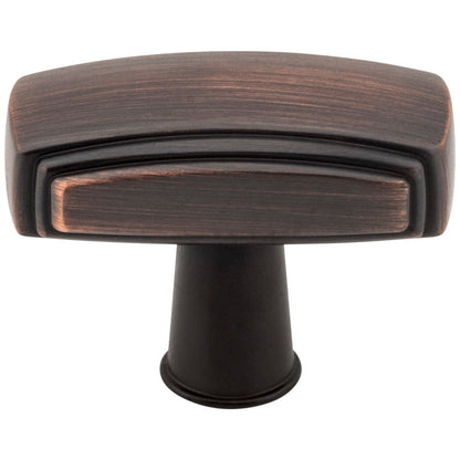 1-9/16" Overall Length Satin Nickel Rectangle Delgado Cabinet Knob