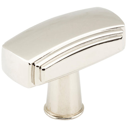 1-9/16" Overall Length Satin Nickel Rectangle Delgado Cabinet Knob