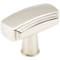1-9/16" Overall Length Satin Nickel Rectangle Delgado Cabinet Knob