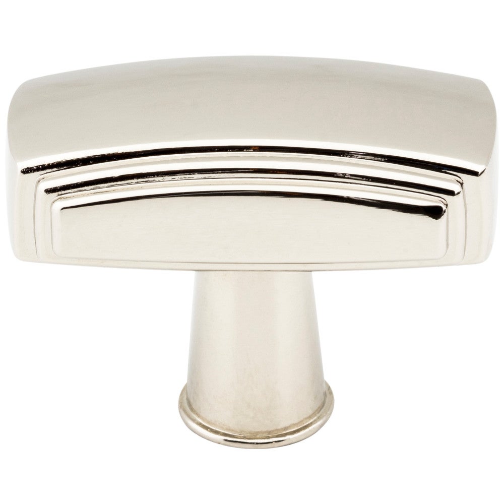 1-9/16" Overall Length Satin Nickel Rectangle Delgado Cabinet Knob