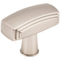 1-9/16" Overall Length Satin Nickel Rectangle Delgado Cabinet Knob
