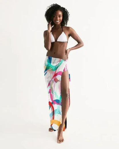 Sheer Circular Multicolor Swimsuit Cover Up