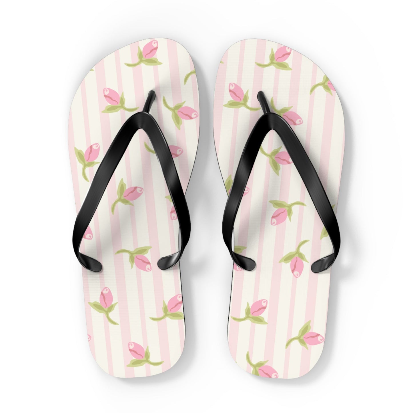 Customizable: Chic Floral Flip Flops for Summer, Trendy Beach Sandals, Perfect for Vacation, Gifts for Her
