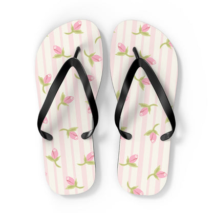 Customizable: Chic Floral Flip Flops for Summer, Trendy Beach Sandals, Perfect for Vacation, Gifts for Her