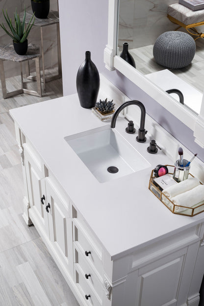 Brookfield 48" Single Vanity Cabinet, Bright White