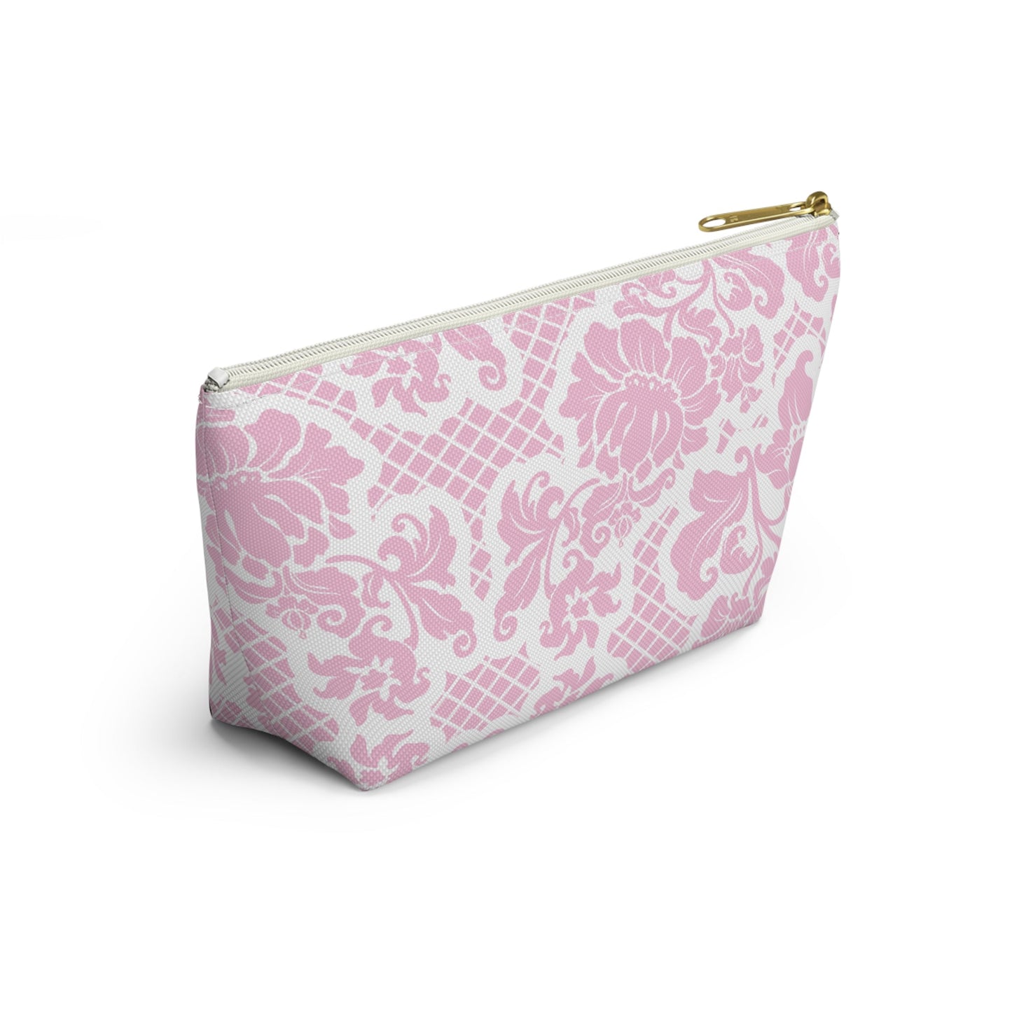 Customizable: Chic Floral Accessory Pouch | Makeup Bag, Organizer, Travel Essentials, Gift for Her, Pink Floral Design