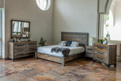 37" Gray Solid Wood Three Drawer Chest