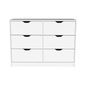 42" White Four Drawer Dresser