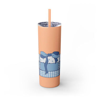 Customizable: Girly Book Club Skinny Tumbler with Straw, 20oz | Perfect for Events, Gifts, Coffee, and Summer Drinks