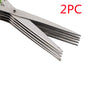 Multifunctional Multi-layer Green Onion Scissors Stainless Steel Onion | Kitchen Accessories | Kitchen + Metal