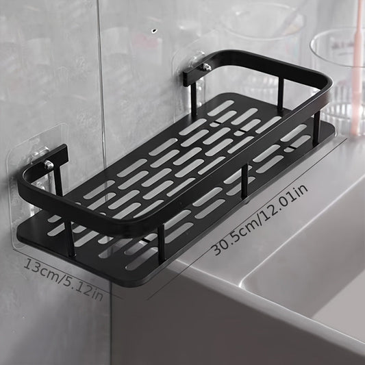 NoDrill WallMounted Bathroom  Kitchen Storage Shelf
