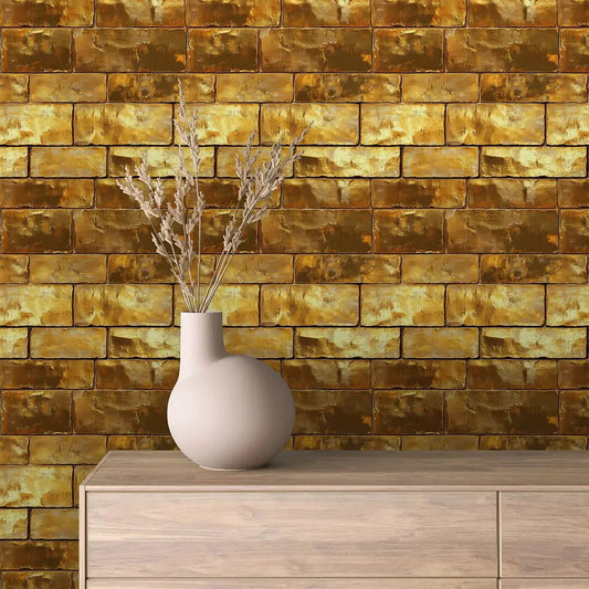 Eldorado Gilded Brick Wallpaper