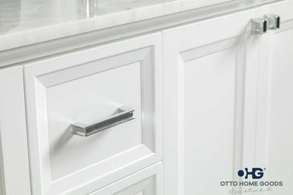 Isabel 72" White Double Bowls Bathroom Cabinet