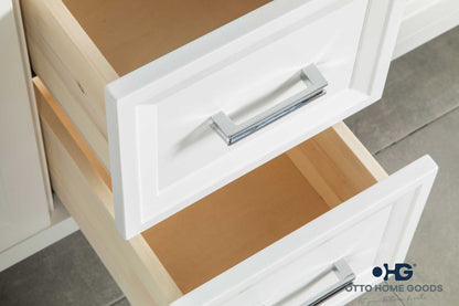 Isabel 72" White Double Bowls Bathroom Cabinet