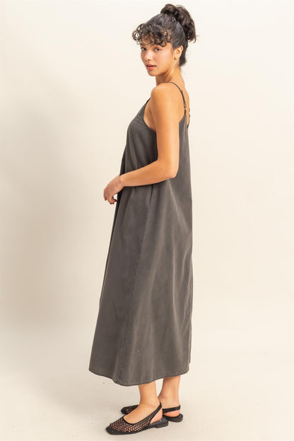 V-Neck Loose Maxi Dress