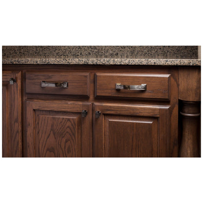 1-1/4" Overall Length Square Geometric Pattern Aberdeen Cabinet Knob