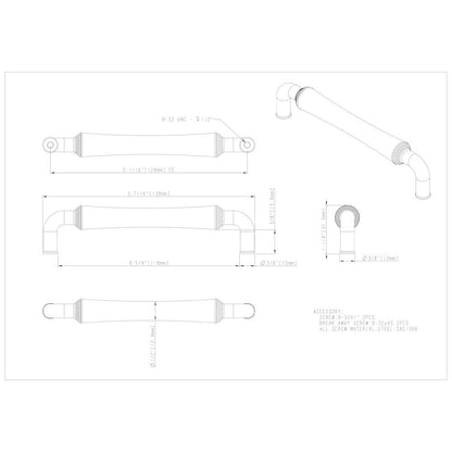 96 mm Center-to-Center Satin Nickel Barrel Bremen 2 Cabinet Pull