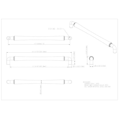 96 mm Center-to-Center Satin Nickel Barrel Bremen 2 Cabinet Pull