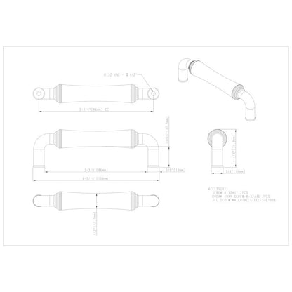96 mm Center-to-Center Satin Nickel Barrel Bremen 2 Cabinet Pull