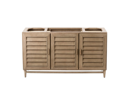 Portland 60" Single Vanity Cabinet, Whitewashed Walnut