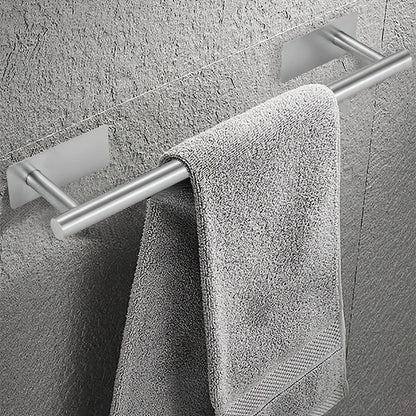 SpaceSaving Stainless Steel Towel Rack  Hook Set