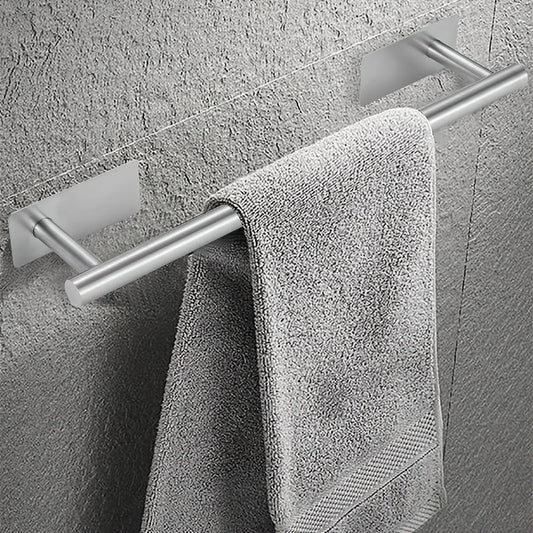 SpaceSaving Stainless Steel Towel Rack  Hook Set