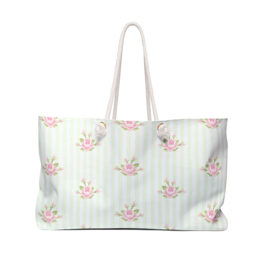 Customizable: Floral Weekender Bag - Perfect for Travel, Beach Trips, Mothers Day, Sleepovers, Eco-Friendly Tote