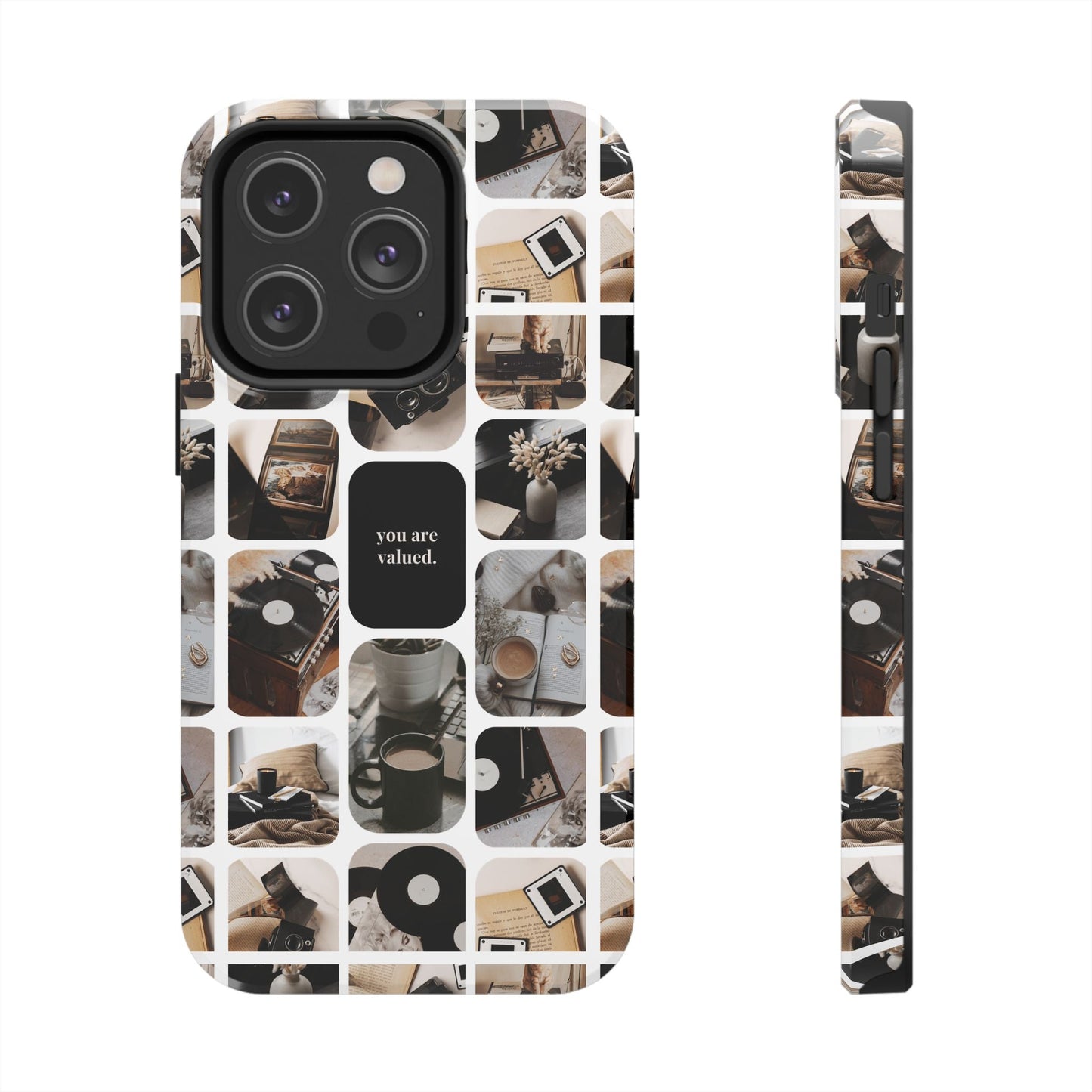 Retro Collage Phone Case - You Are Valued, Durable Protection for Your Device, Thoughtful Gift for Friends & Family, Perfect for Any [...]