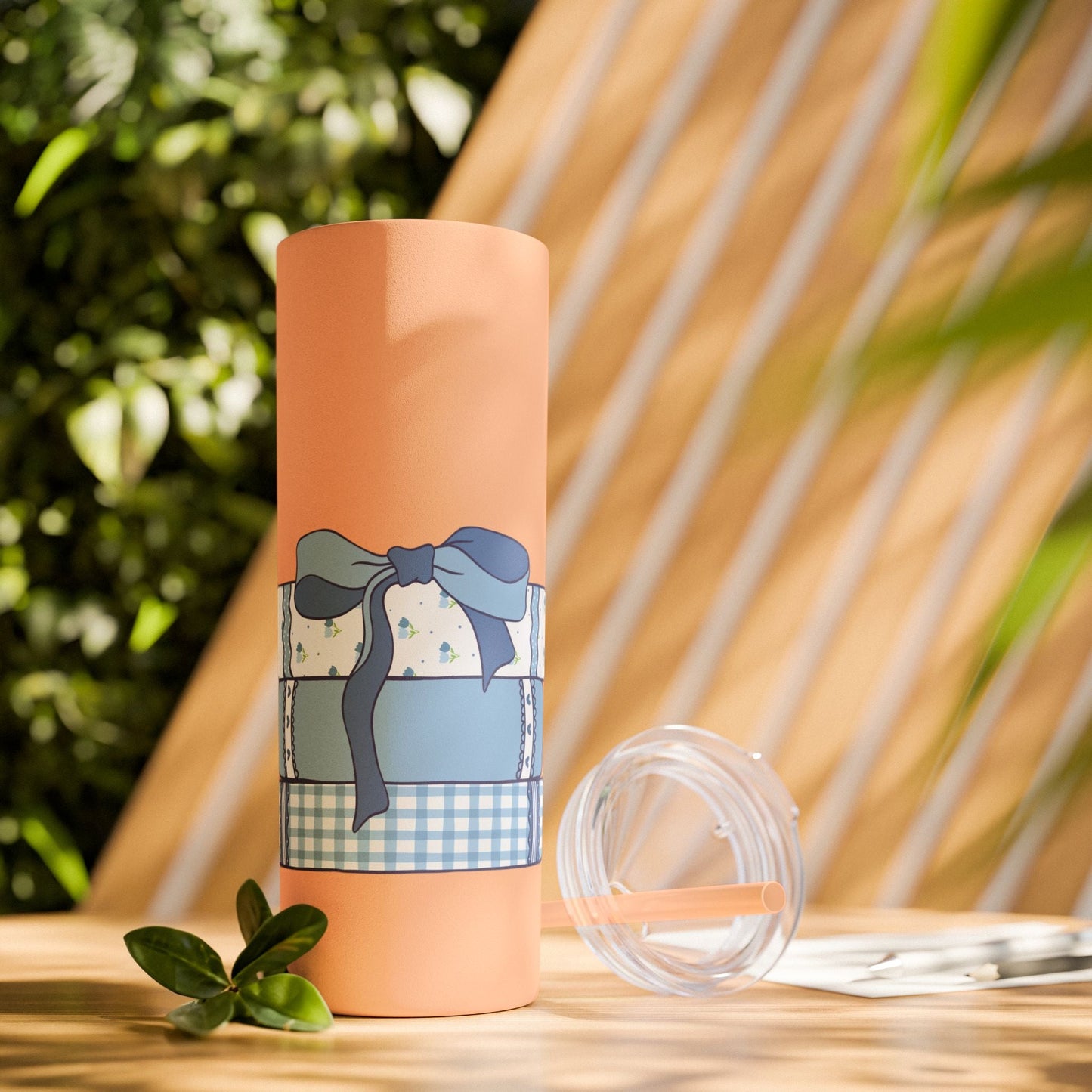 Customizable: Girly Book Club Skinny Tumbler with Straw, 20oz | Perfect for Events, Gifts, Coffee, and Summer Drinks