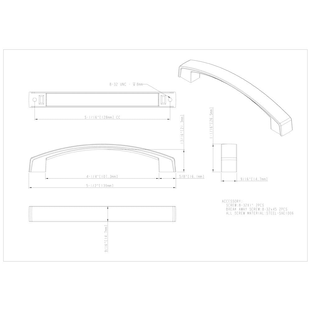 96 mm Center-to-Center Satin Nickel Merrick Cabinet Pull
