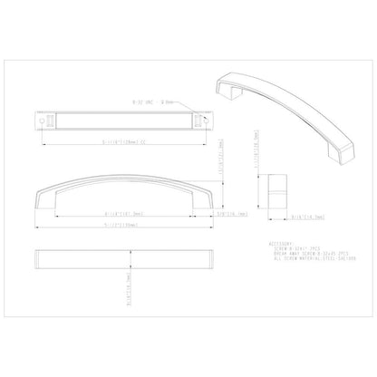 96 mm Center-to-Center Satin Nickel Merrick Cabinet Pull