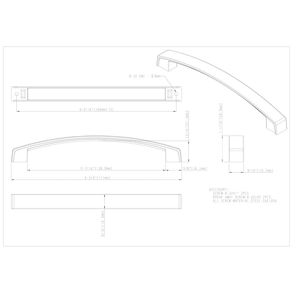 96 mm Center-to-Center Satin Nickel Merrick Cabinet Pull