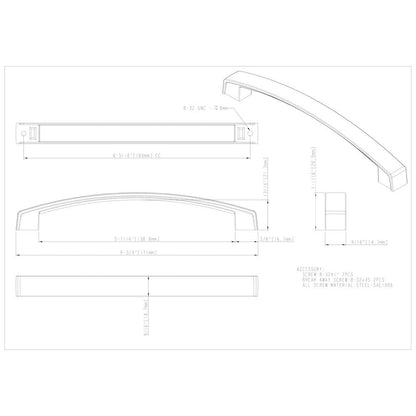 96 mm Center-to-Center Satin Nickel Merrick Cabinet Pull
