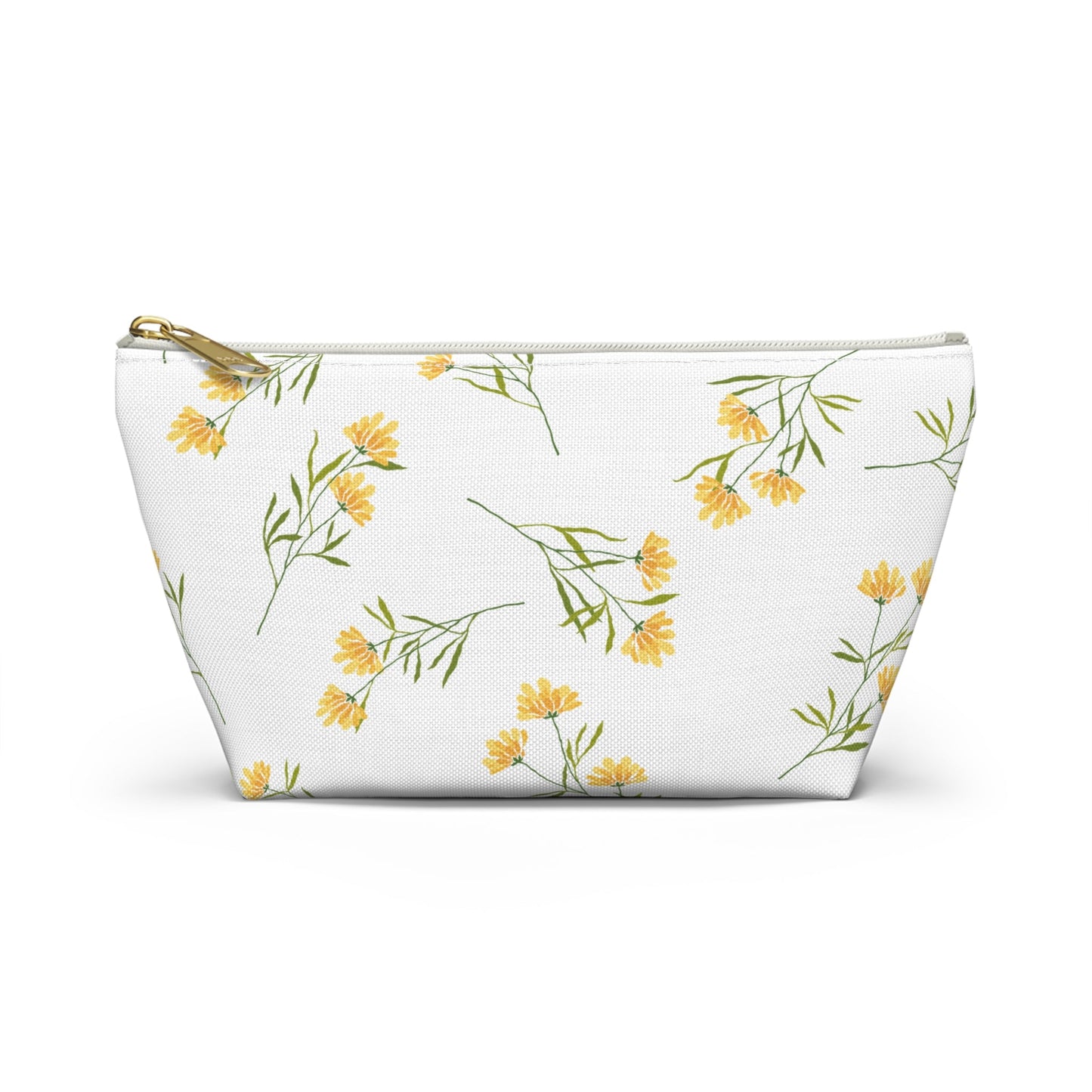 Customizable: Floral Accessory Pouch, Cute Makeup Bag, Travel Organizer, Gift for Her, Spring Flowers, Eco-Friendly Storage