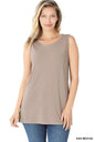 ZENANA ITY Sleeveless Side Slit Top