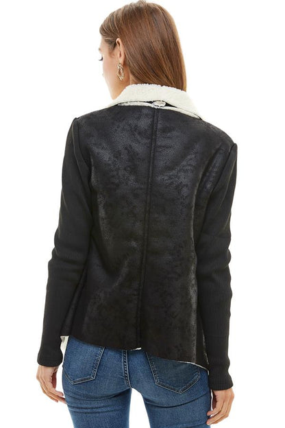 Sherpa Drape Collar Jacket | Apparel | Kitchen + Metal