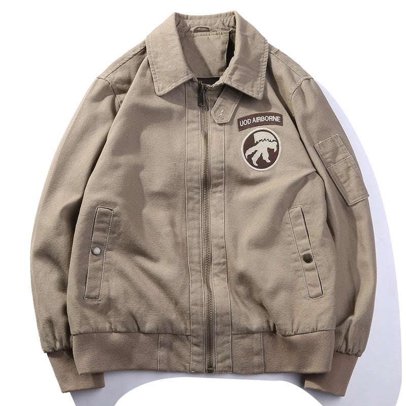 Loose American Tank Suit World War II Retro Bomber Jacket