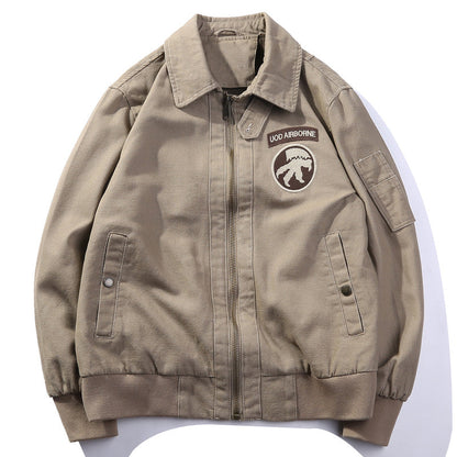 Loose American Tank Suit World War II Retro Bomber Jacket