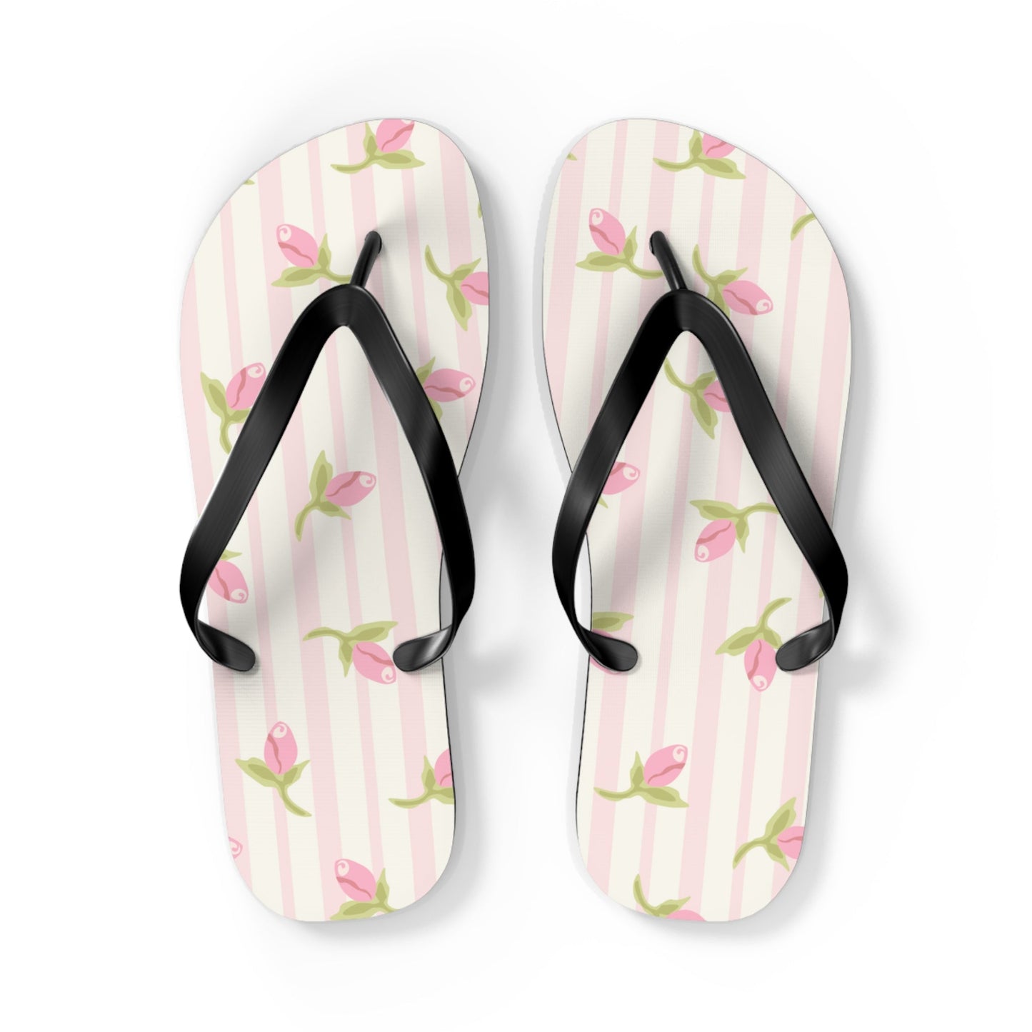 Customizable: Chic Floral Flip Flops for Summer, Trendy Beach Sandals, Perfect for Vacation, Gifts for Her