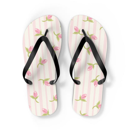 Customizable: Chic Floral Flip Flops for Summer, Trendy Beach Sandals, Perfect for Vacation, Gifts for Her