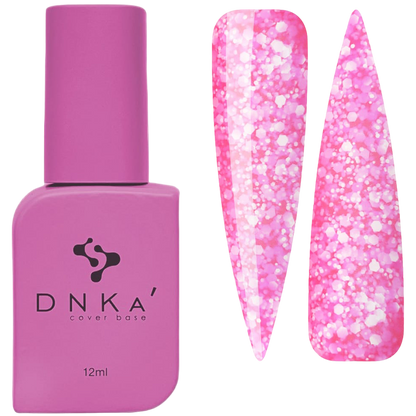 DNKa Cover Base #0065 Kiss Pink with Flakes, 12 ml