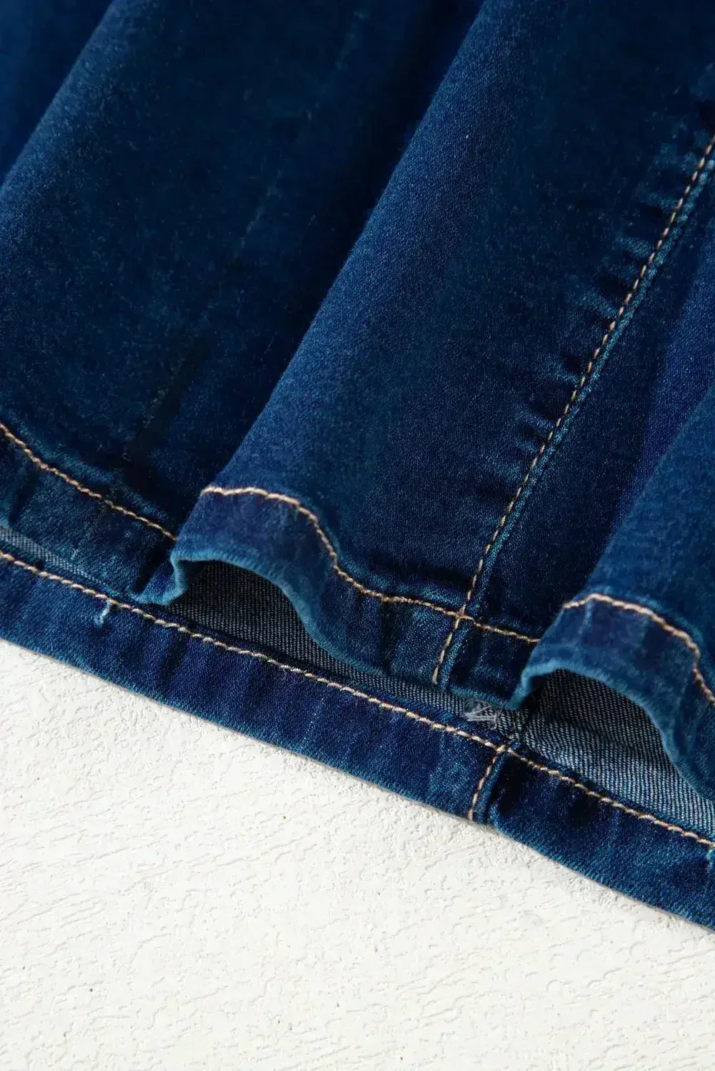 Dirty Blue Zipped Bodycon Sleeveless Denim Mini Dress